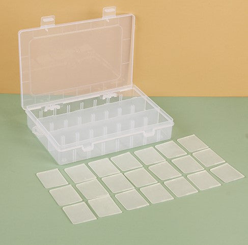 Органайзер 24 яч. контейнер пластиковий для рукоділля 19,5 x 13,2 x 3,6 cm Прозорий