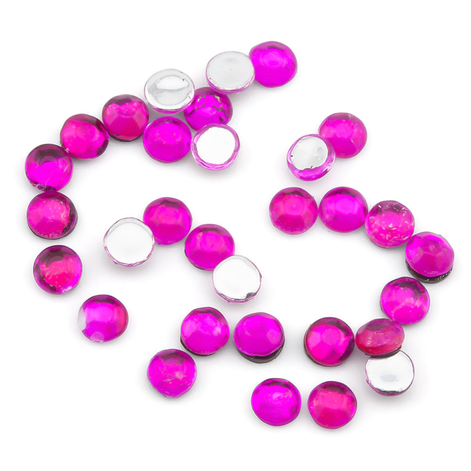 Уцінка!!! Cтрази клейові Акрил ss14 (3-3,3mm) гаряча фіксація 50 г Ультра-рожевий