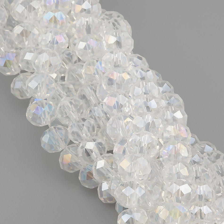 Nogi Swarovski огранювання рондель 3х2,5 мм 38 см (+-160 шт.) Прозорий АВ