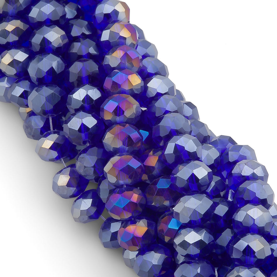 Nogi Swarovski огранювання рондель 3,5х3 мм 34 см (+-124 шт.) Сапфір АВ прозорий