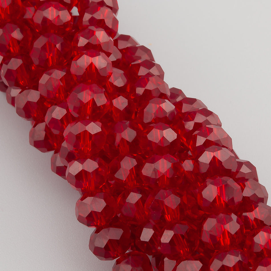 Nogi Swarovski огранювання рондель 3х2,5 мм 38 см (+-160 шт.) Бордовий прозорий