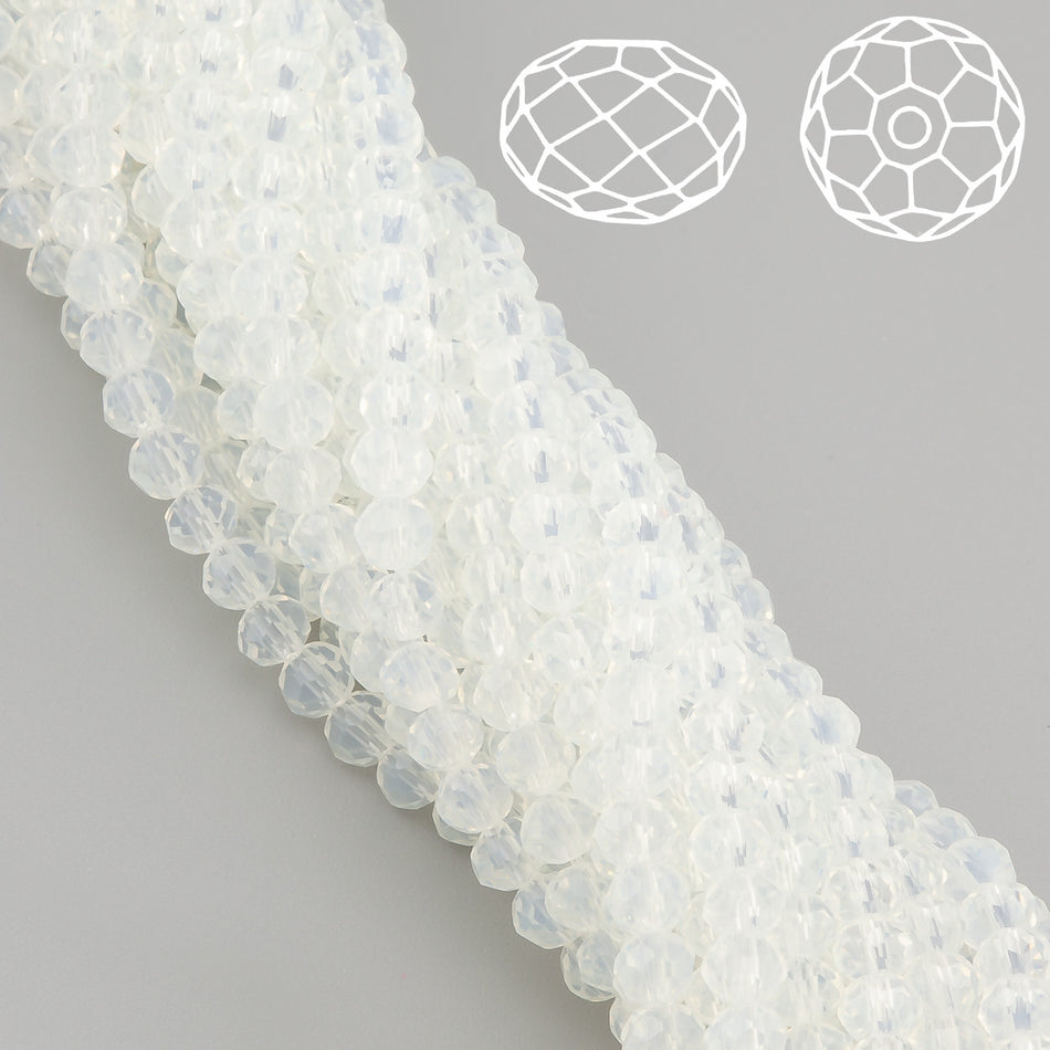 Nogi Swarovski огранювання рондель 3х2,5 мм 38 см (+-160 шт.) Місячний