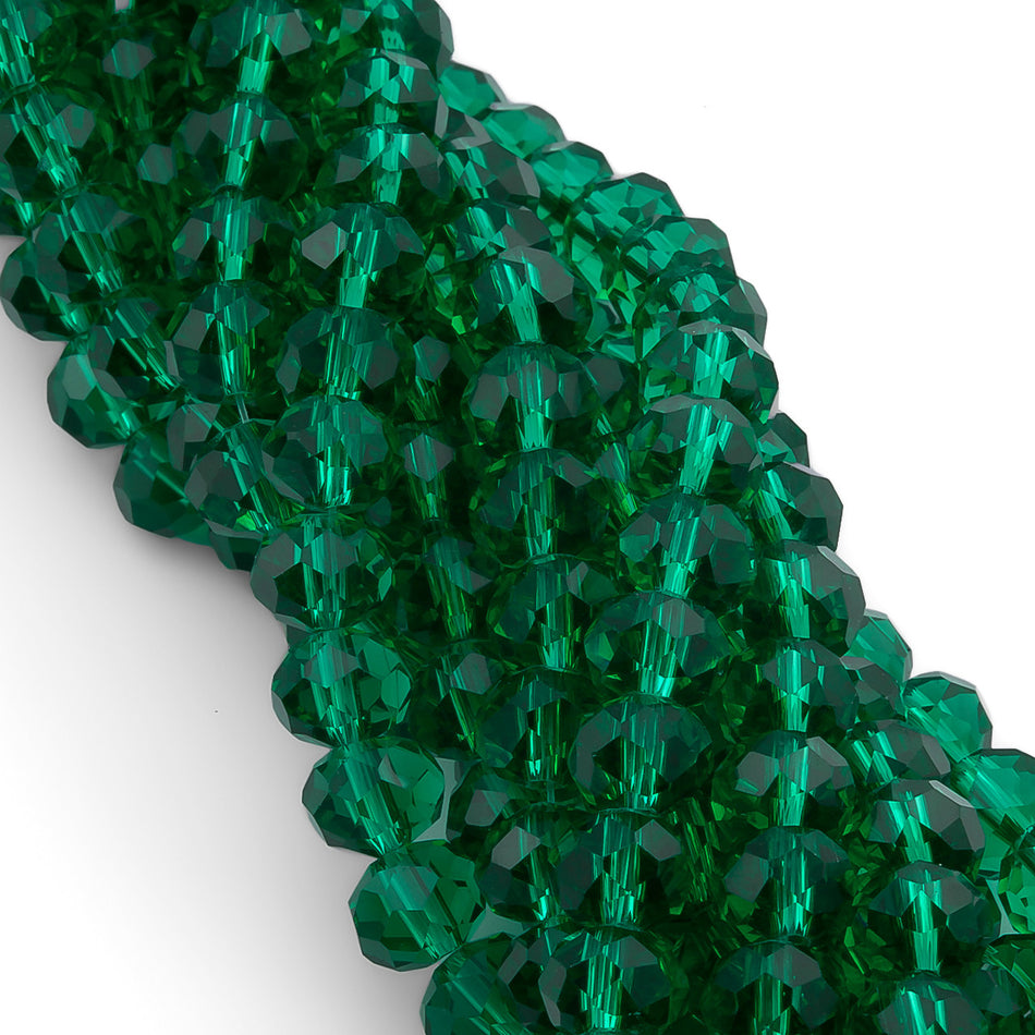 Nogi Swarovski огранювання рондель 6х4,8 мм 40 см (+-85 шт.) Нефритовий прозорий