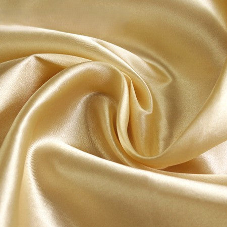 Тканина атлас LuxFabric 115 г/м² 1,5 м 1 м Золотий світлий