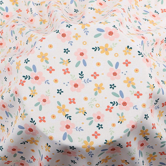Тканина 100% віскоза LuxFabric 153 г/м² 1,45 м 1 м принт Mallow blooming
