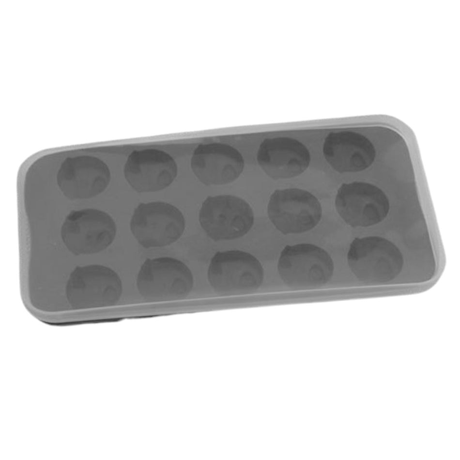 Форма з кришкою силіконова Мордочки 15 яч. Bakery 20,5х10,5х1,5 см Ø 3 см 1 шт. Сірий