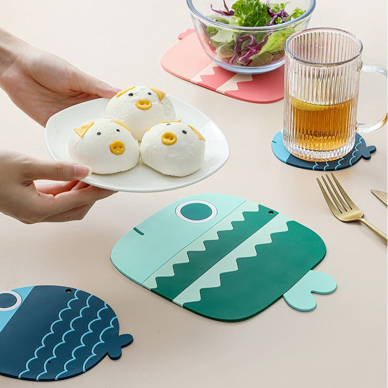 Костер підставка під гаряче Fish 15х12,5 см 1 шт. Зелений