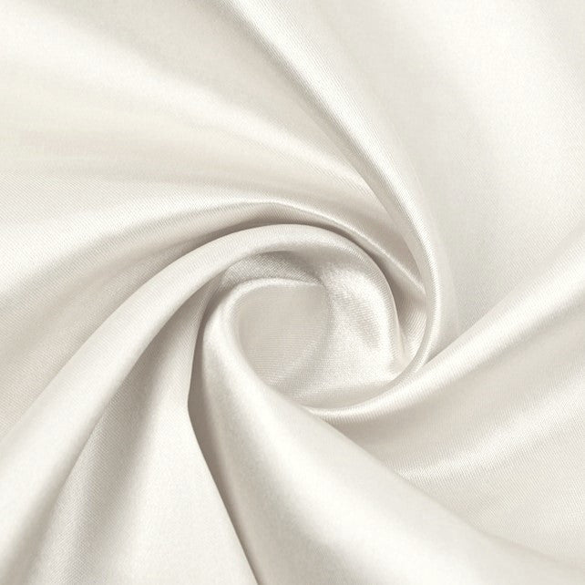Тканина атлас LuxFabric 115 г/м² 1,5 м 1 м Молочний