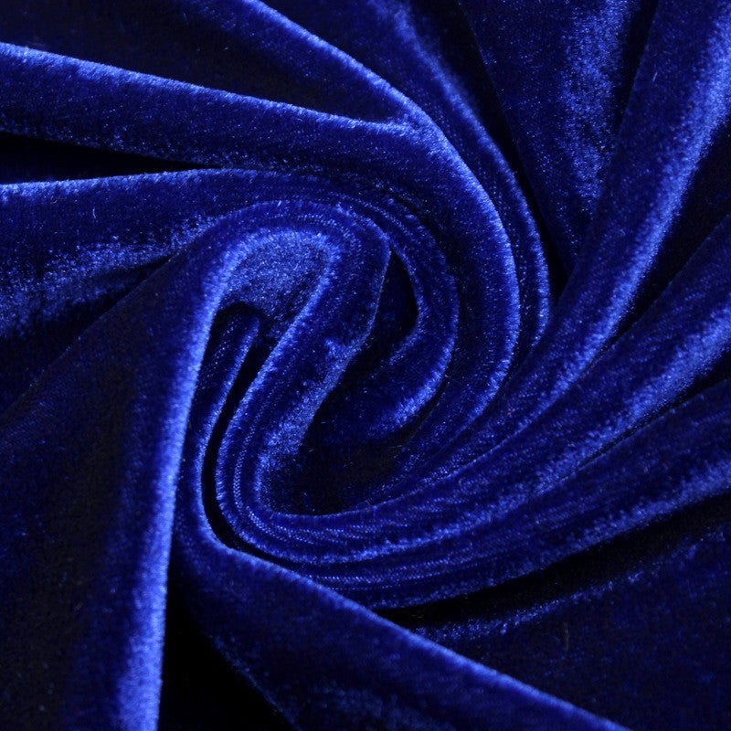 Тканина оксамит LuxFabric поліестер 330 г/м² 1,60 м 1 м Електрик