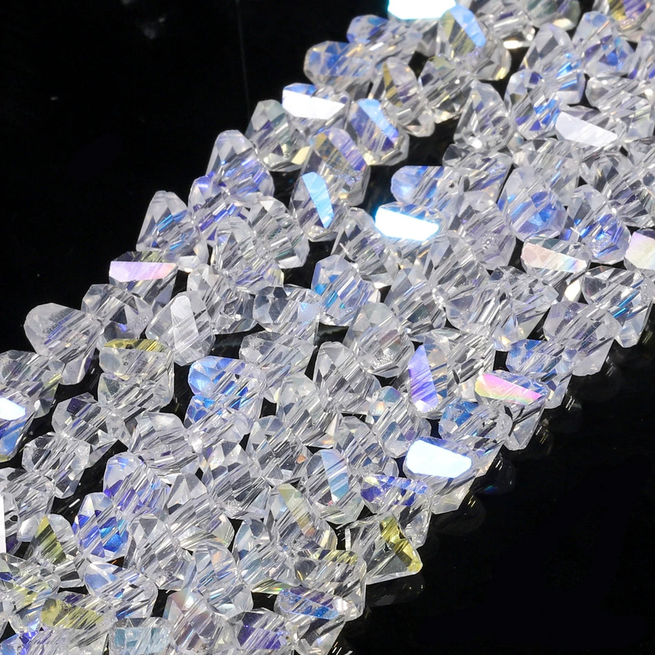 Намистини Swarovski ограновування трикутник 6 мм 30 см (+-85 шт.) Прозорий АВ