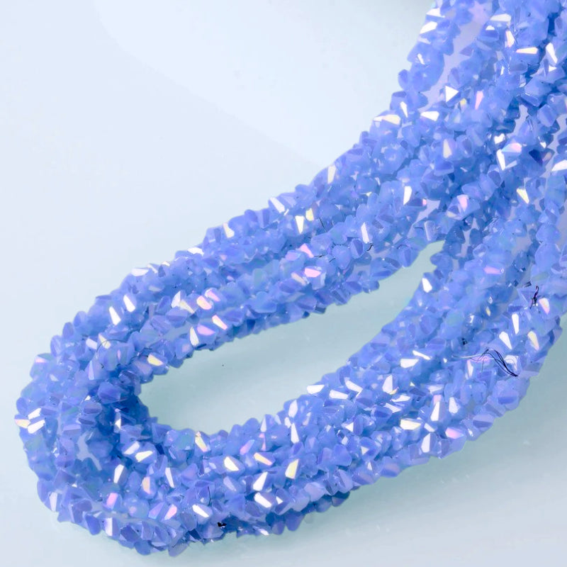Намистини Swarovski ограновування трикутник 3 мм 30 см (+-130 шт.) Синій АВ