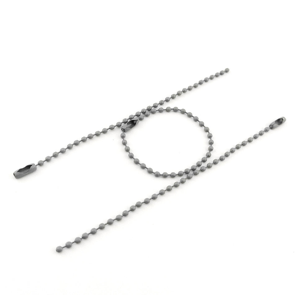 Ланцюг кульковий для брелків +-20 шт. 2,4х120 mm Сірий