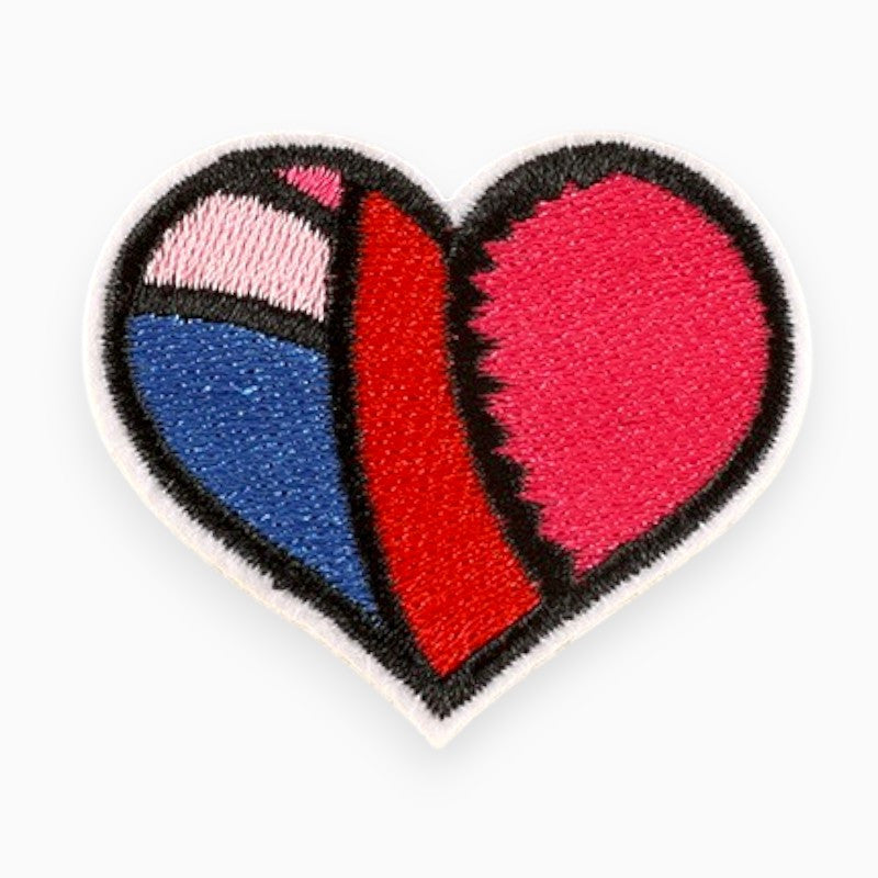 Термоаплікація Części serca вишита 4,7х5,2 cm 1 шт. Різні кольори