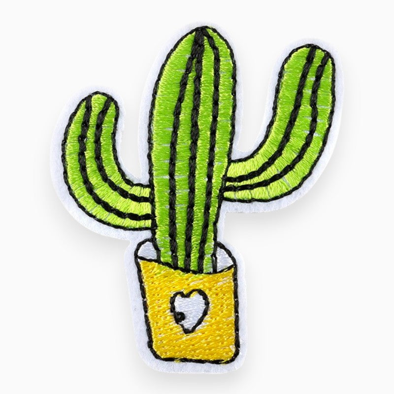 Термоаплікація Cactus вишита 5,3х4,3 см 1 шт. Салатовий