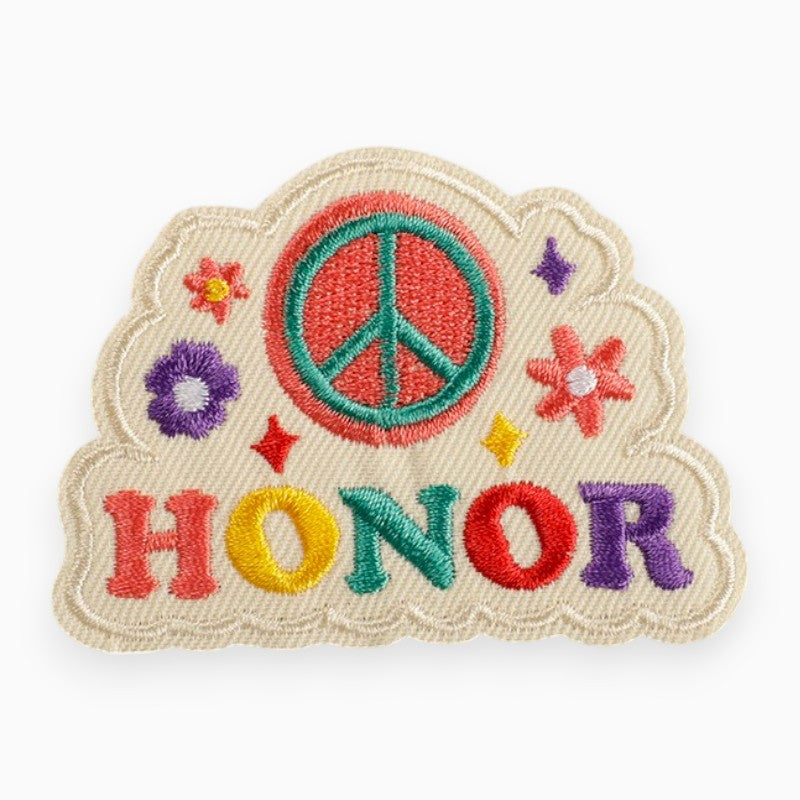 Термоаплікація HONOR вишита 5,2х7,2 см 1 шт. Різні кольори