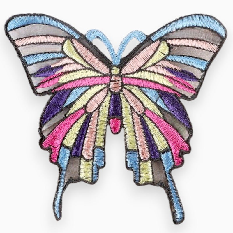 Аплікація нашивка Butterfly вишита 11х12 см 1 шт. Різні кольори