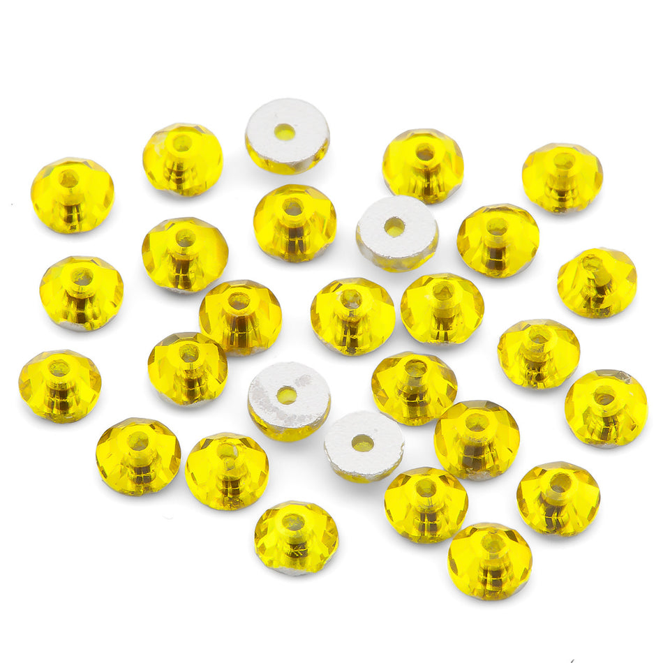 Стрази пришивні скло ААА Лимонний 200 шт. 5 mm