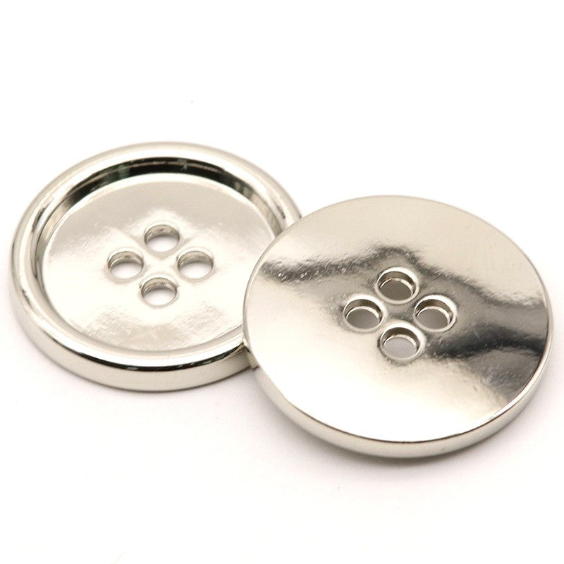Гудзик Круглий Сast LuxFabric 4 odtw. metal 11,5mm 1 szt. Płatyna