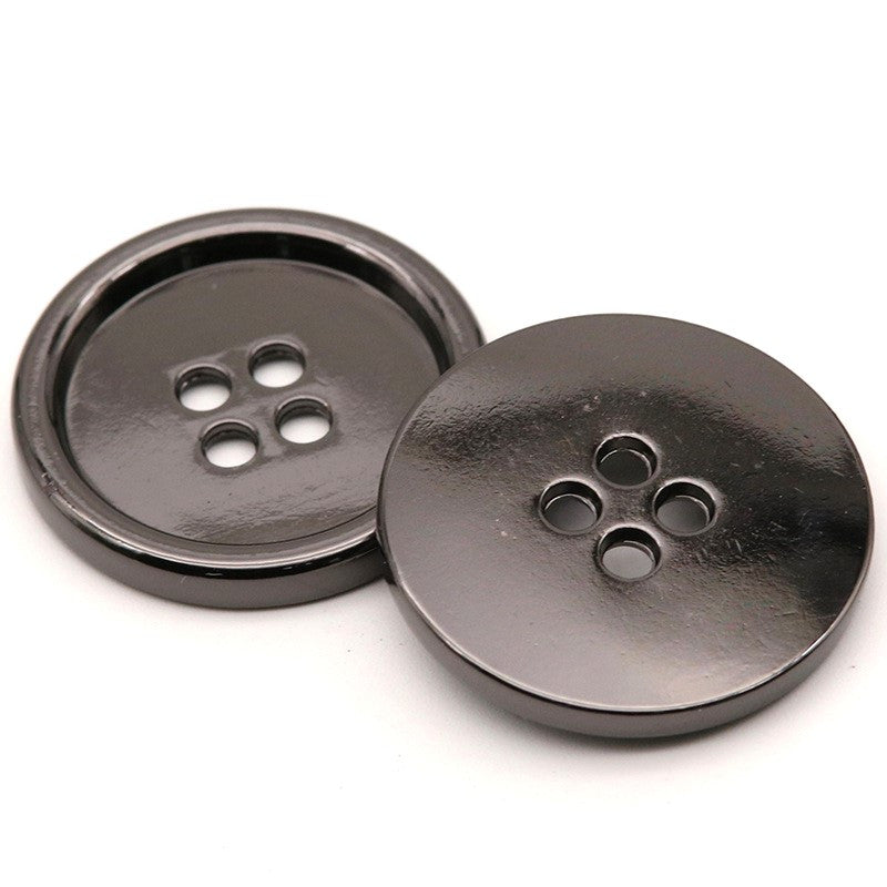 Гудзик Круглий Сast LuxFabric 4 odtw. metal 11,5mm 1 szt. Чорний Нікель