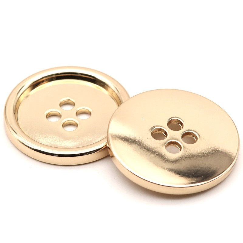Гудзик Круглий Сast LuxFabric 4 odtw. metal 15mm 1 szt. Золотистий