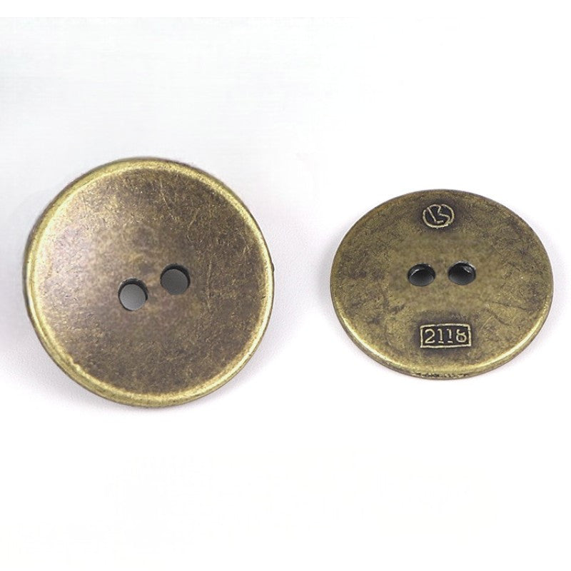Гудзик Круглий LuxFabric 2 od: metal 20mm 1 szt. Бронзовий