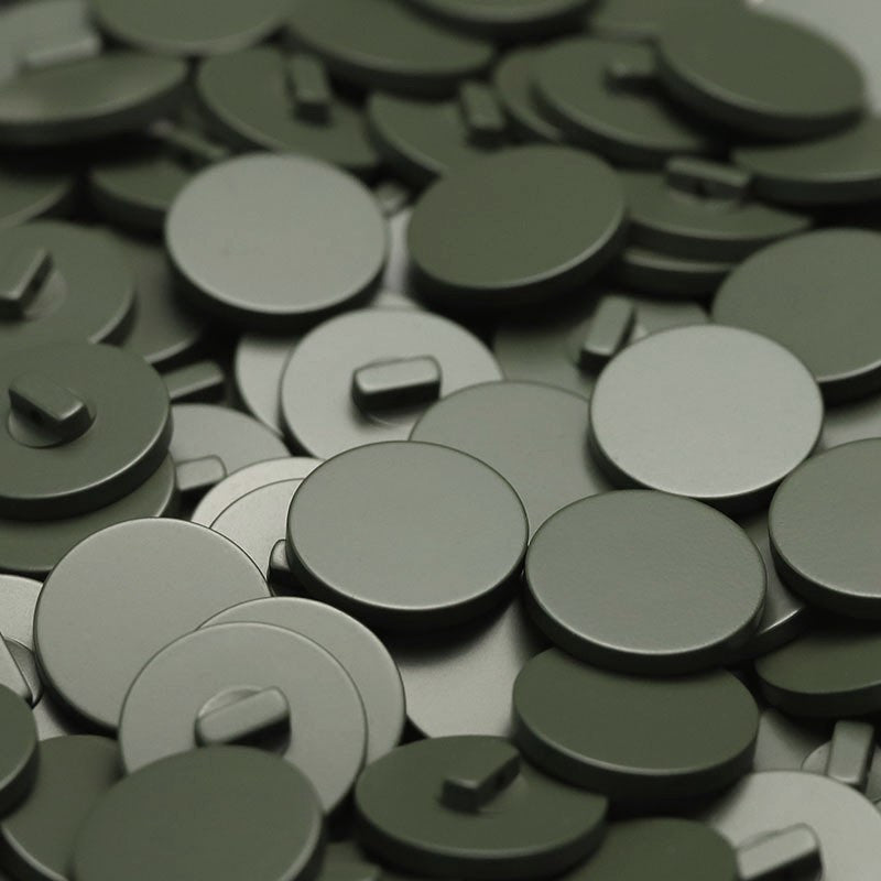 Гудзик Круглий LuxFabric на ніжці пластик 25 мм 1 шт. Зелений темний