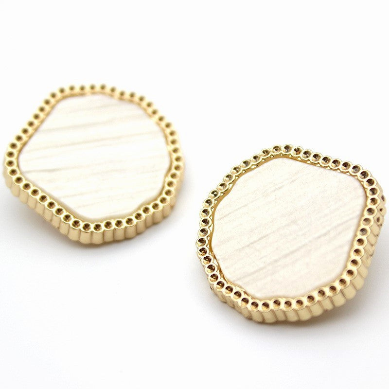 Гудзик Pearl drop LuxFabric на ніжці метал 22 мм 1 шт. Білий