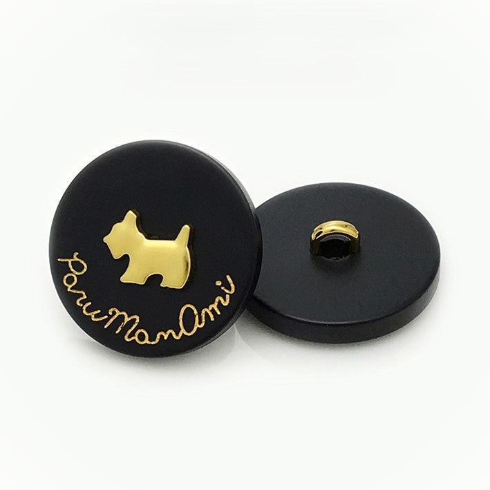 Гудзик Scotch Terrier LuxFabric на ніжці пластик 15 мм 1 шт. Чорний
