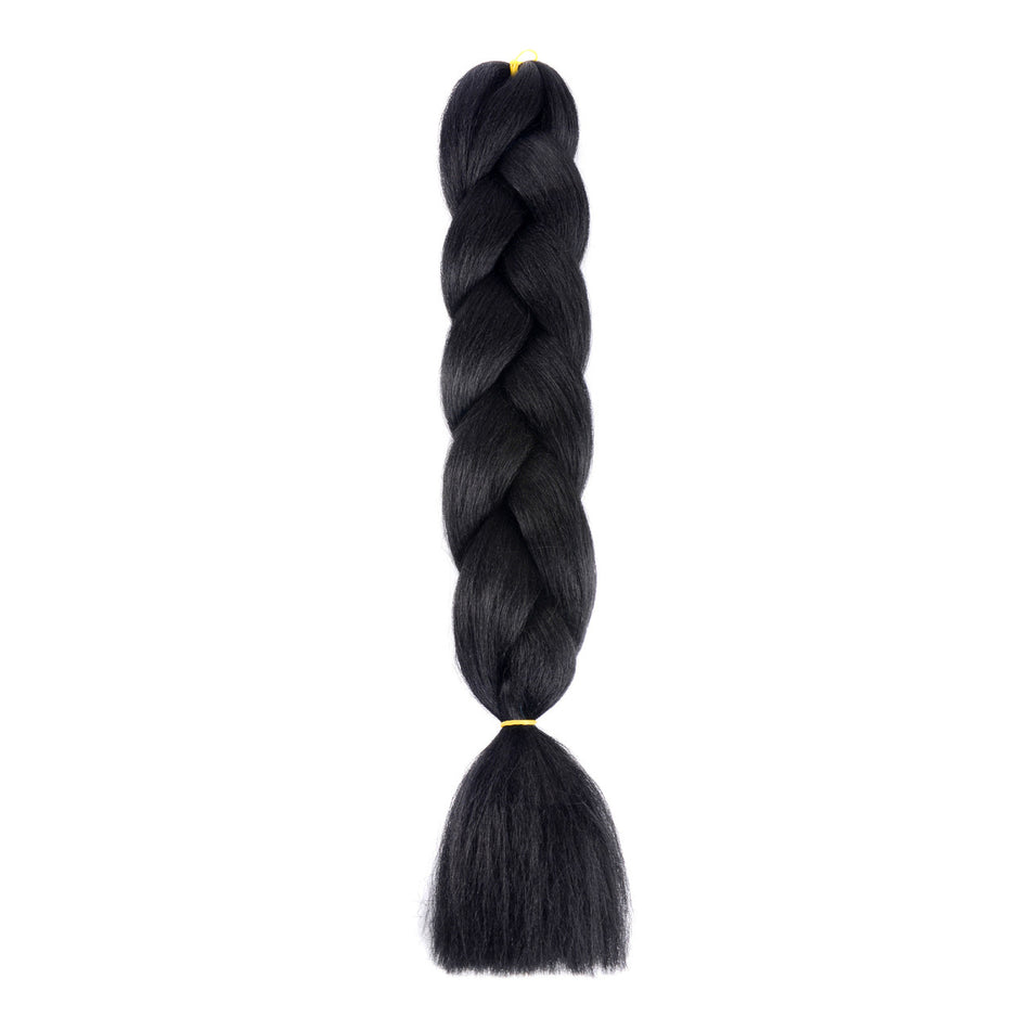 Kanekalon однотонний 60 cm 100 г чорний #1